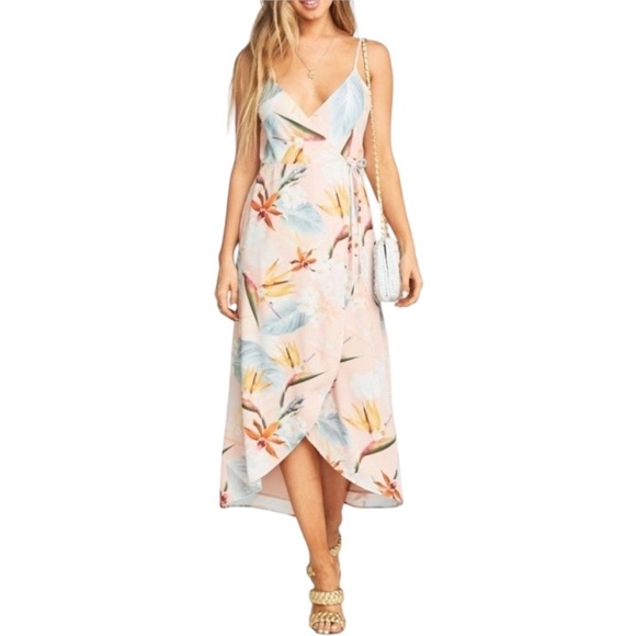 Show Me Your Mumu Mariah Wrap Maxi Dress in Paradise Party Womens XS - Picture 1 of 8